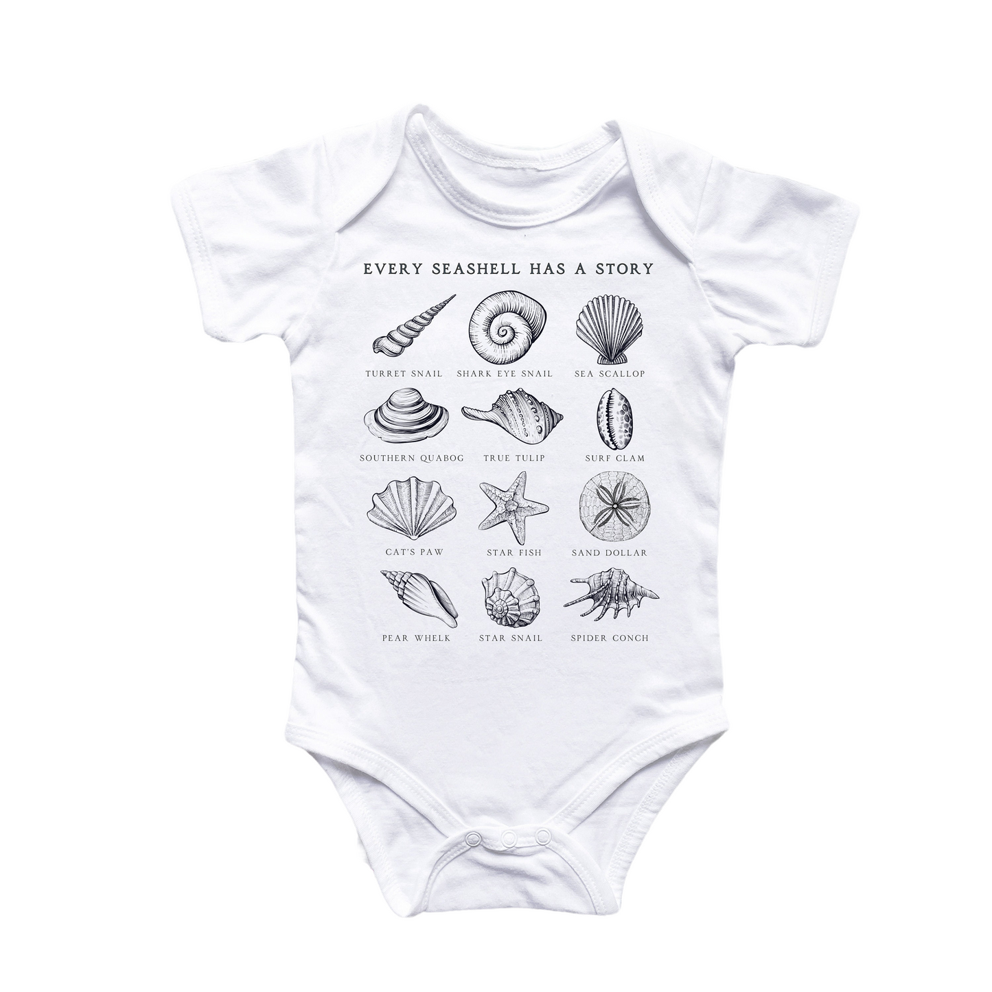 Beach Seashell - Baby Boy Girl Clothes Infant Bodysuit Funny Cute Newborn-0