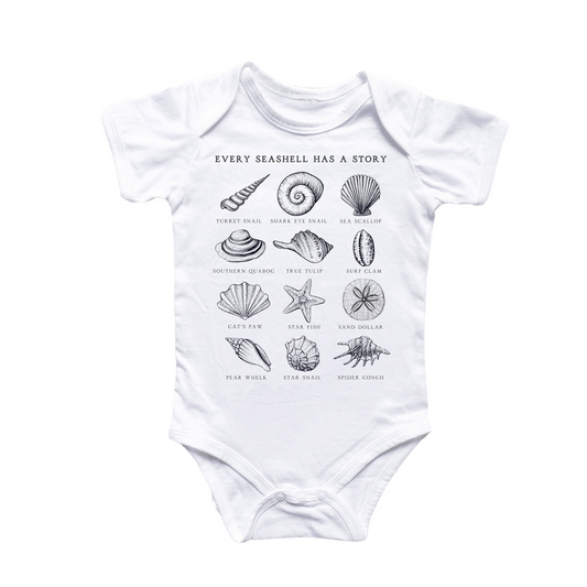 Beach Seashell  - Baby Boy Girl Clothes Infant Bodysuit Funny Cute Newborn-0