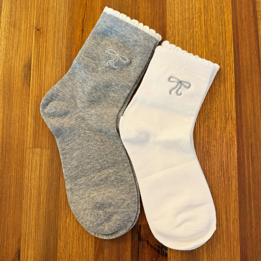 Bow Bow Socks Set Of 2-0
