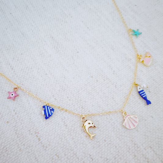 Ocean Friends Charm Necklace – Sea Life Vibes-0